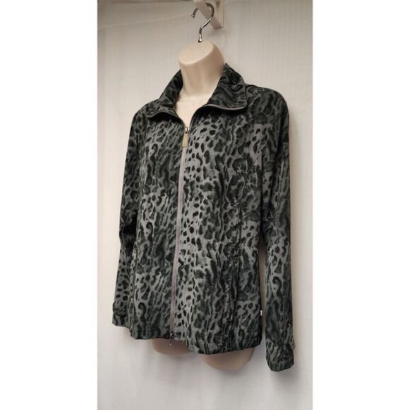 Zenergy by Chicos | Animal Print Hooded Jacket Size Chicos 0 / US 4-small - Picture 7 of 10